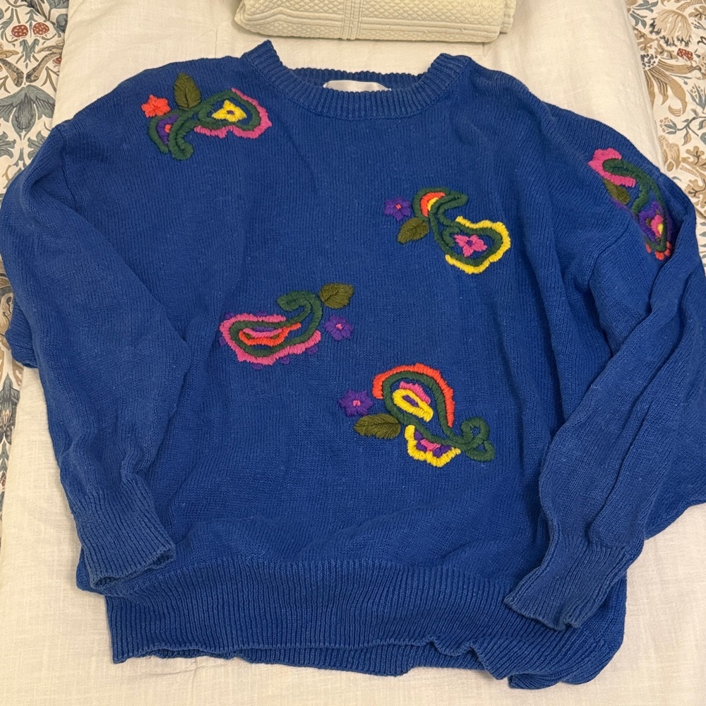 Vintage embroidered sweater
